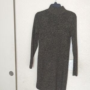 Tommy Hilfiger Gray Sheath Dress Mock Neck Long Sleeve